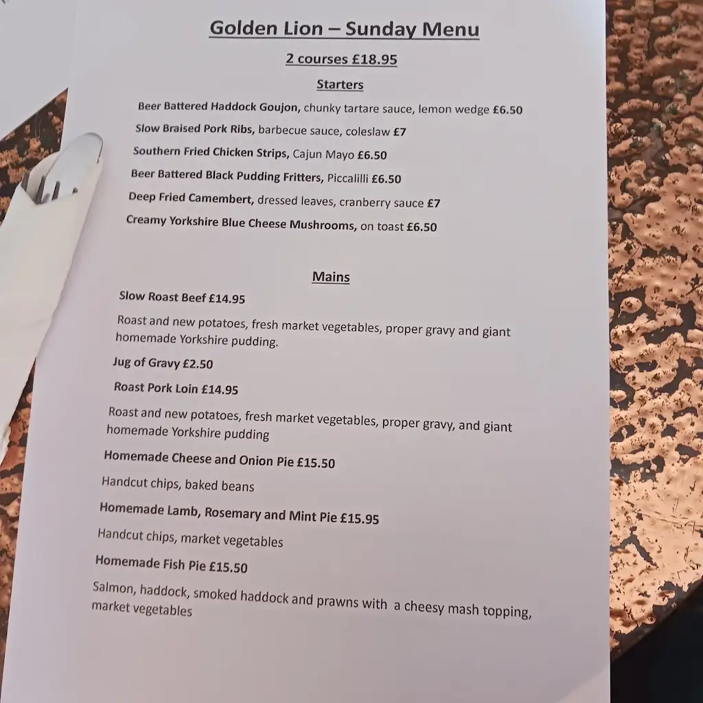 The Golden Lion ristorante a Ripon