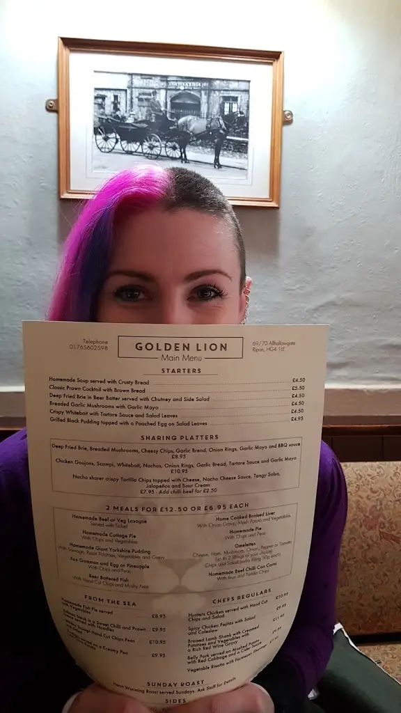 Menu_The Golden Lion_Ripon_image_3