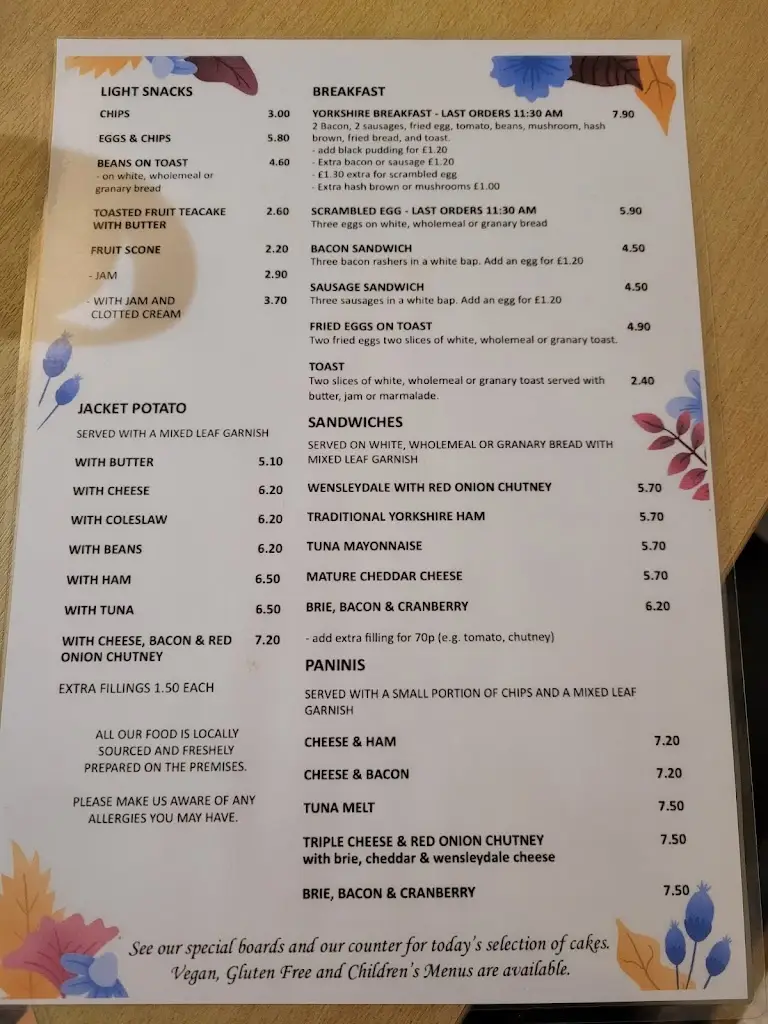 Menu_Wilfrid's Cafe_Ripon_image_2