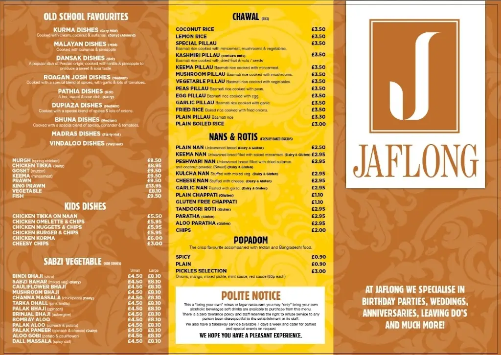 Menu_Jaflong Bangladeshi & Indian Restaurant_Ripon_immagine_3