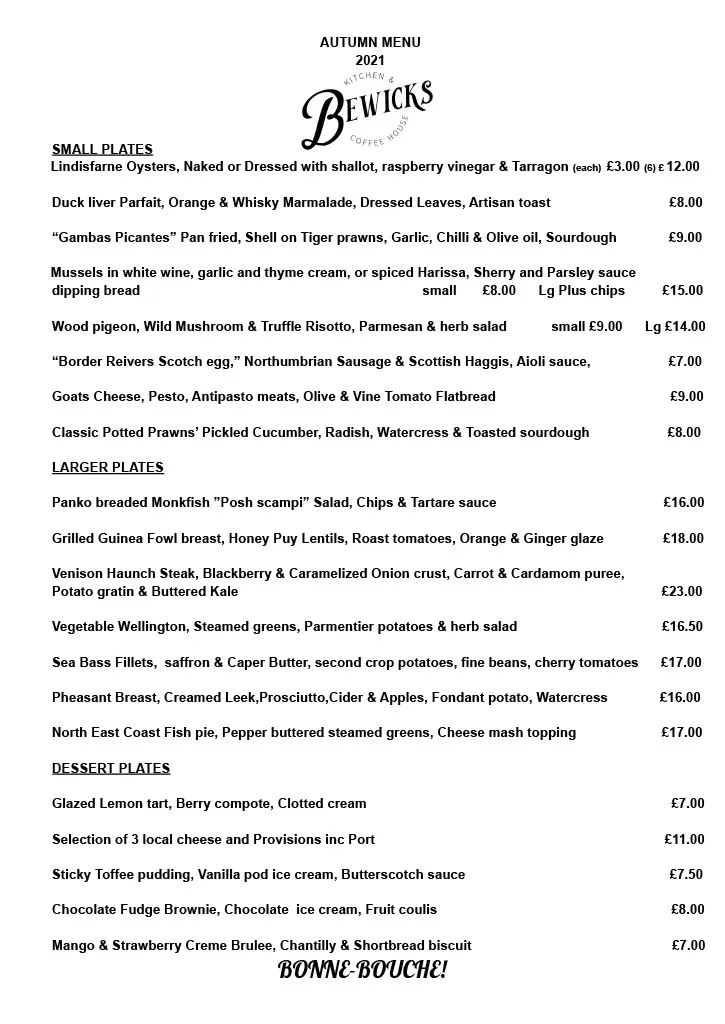 Menu_Bewicks Rothbury_Rothbury_immagine_3