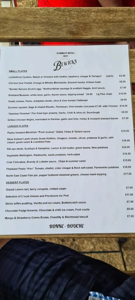 Menu_Bewicks Rothbury_Rothbury_immagine_4