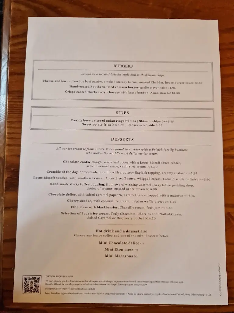 Menu_The Queens Head Hotel_Rothbury_immagine_4