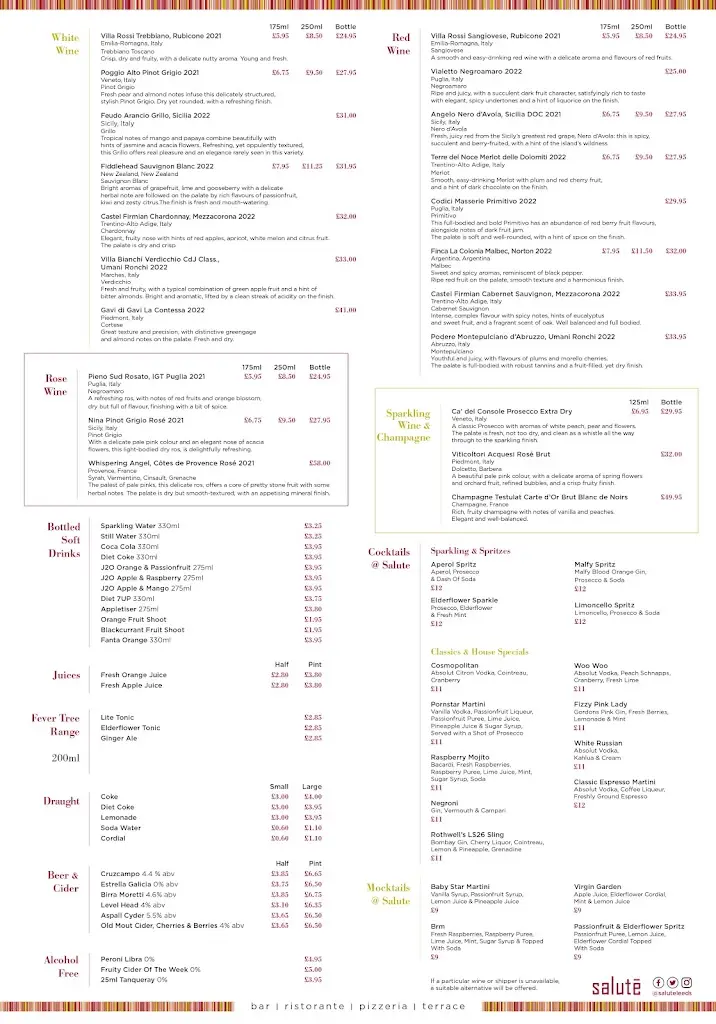 Menu_Salute At The White Swan_Rothwell_image_4