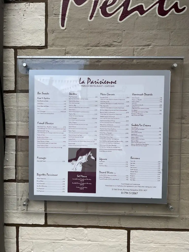 Menu_La Parisienne_Romsey_image_1