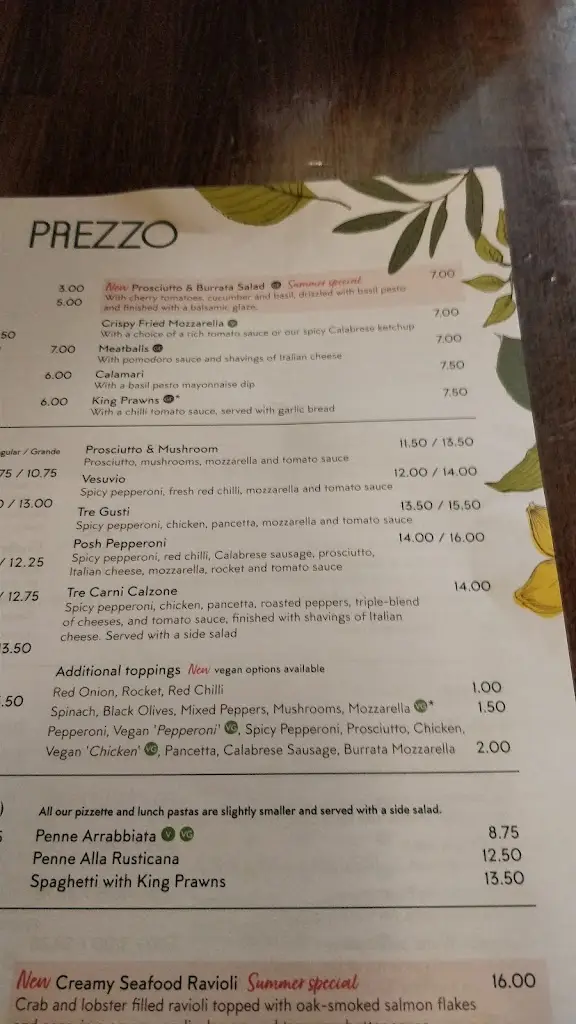 Menu_Prezzo Italian Restaurant Romsey_Romsey_image_4