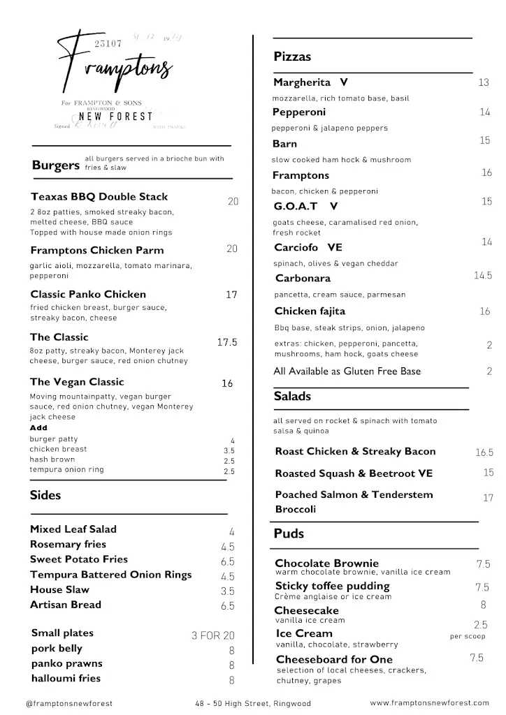 Menu_Framptons New Forest_Ringwood_image_2
