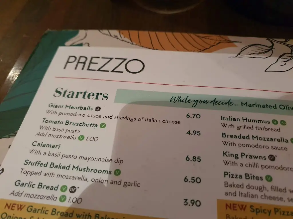 Menü_Prezzo Italian Restaurant Ringwood_Ringwood_Bild_2