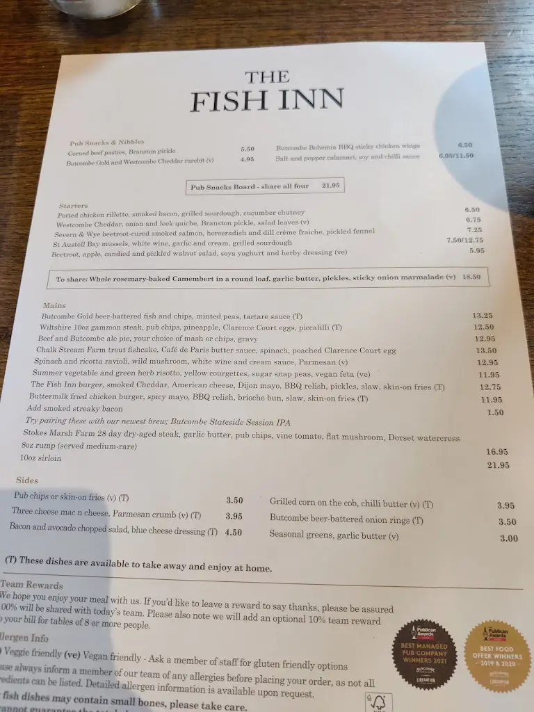 Menu_The Fish Inn, Ringwood_Ringwood_image_4