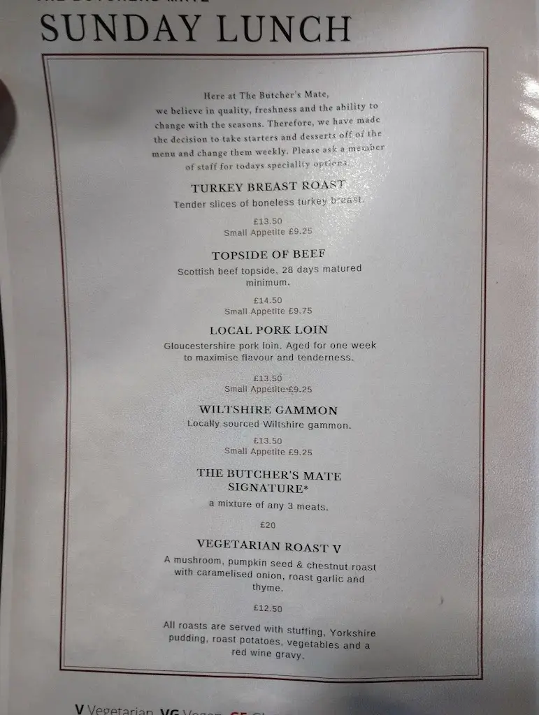 Menu_The Butchers Mate_Royal Wootton Bassett_image_2