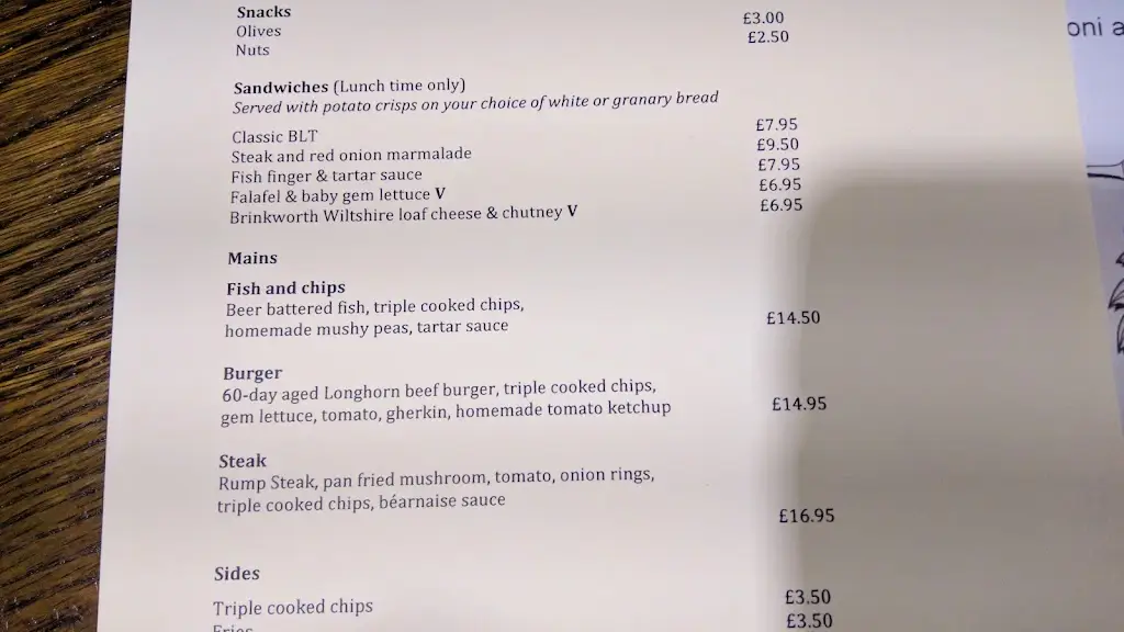 Menu_Cross Keys Inn Wootton Bassett_Royal Wootton Bassett_image_3