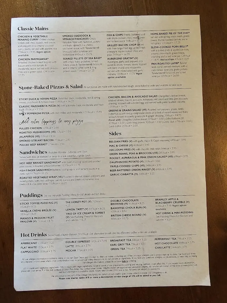 Menu_The Fish And Eels_Roydon_image_2