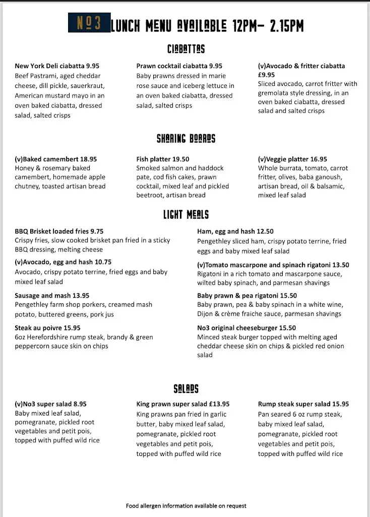 Menu_No3 Restaurant_Ross on Wye_image_3