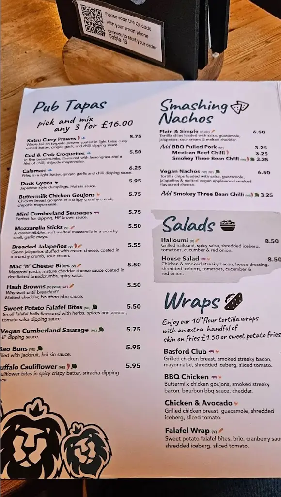 Menu_The Lion at Basford_Basford_image_3