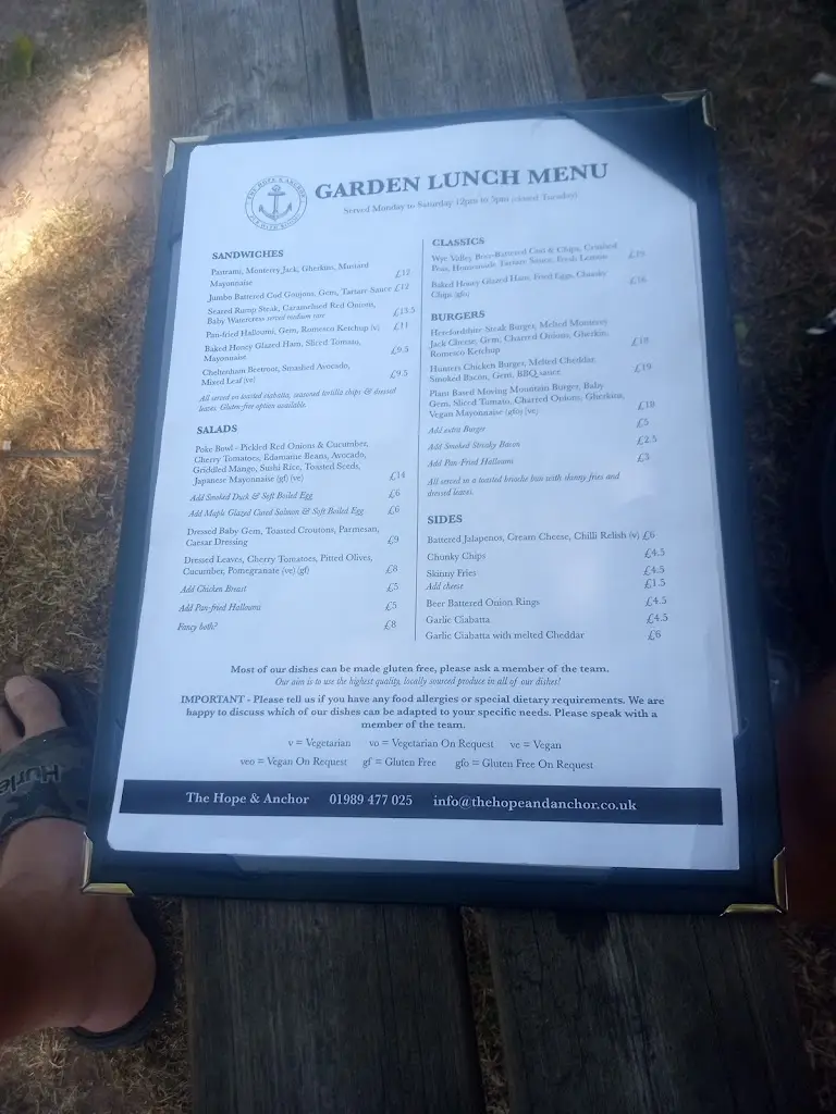 Menu_The Hope and Anchor_Ross on Wye_image_2