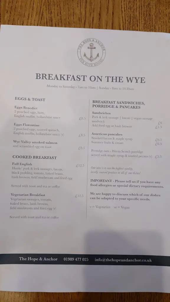 Menu_The Hope and Anchor_Ross on Wye_image_3