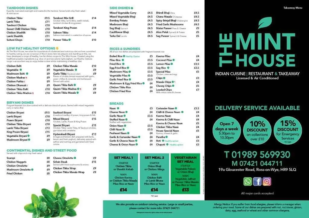 Menu_The Mint House - Ross on Wye_Ross on Wye_image_2