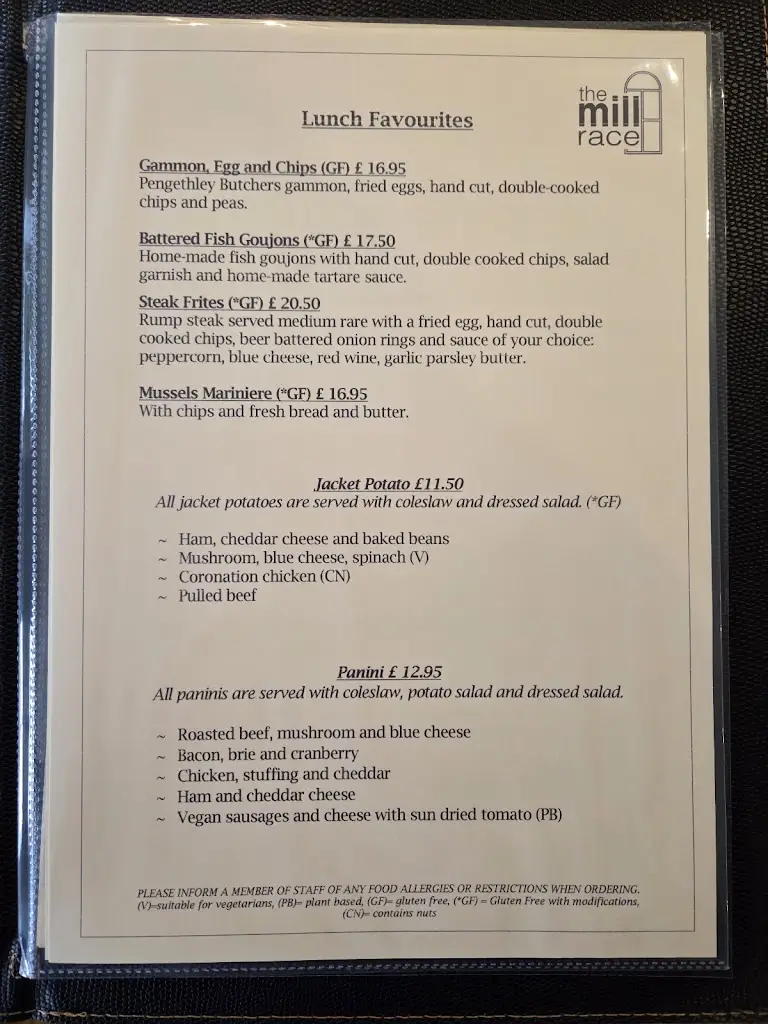 Menu_The Mill Race_Ross on Wye_image_2