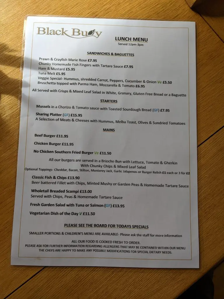 Menu_The Black Buoy_Rowhedge_image_2