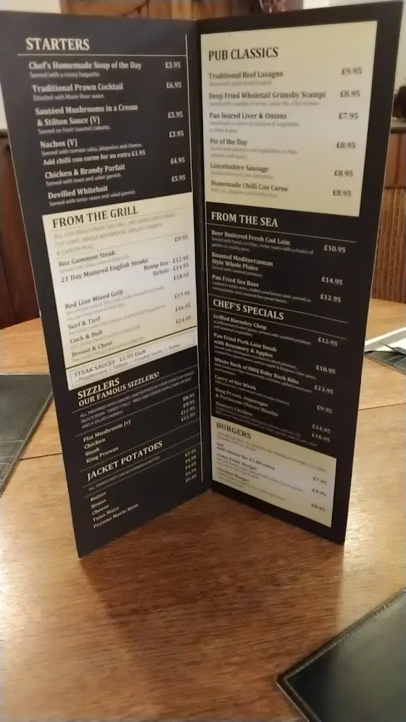 Menu_The Red Lion_Ruskington_immagine_1