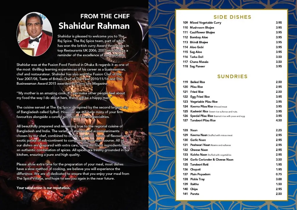 Menu_The Raj Spice_Rowley Regis_image_3