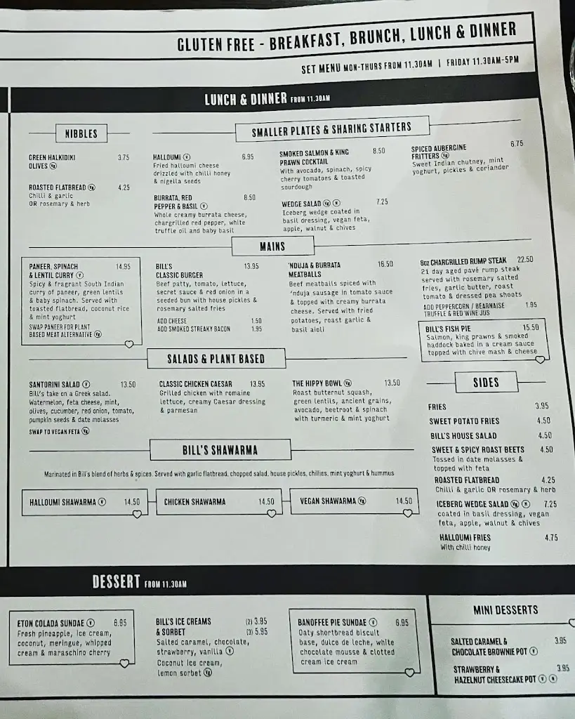 Menu_Bill's Tunbridge Wells Restaurant_Royal Tunbridge Wells_image_1