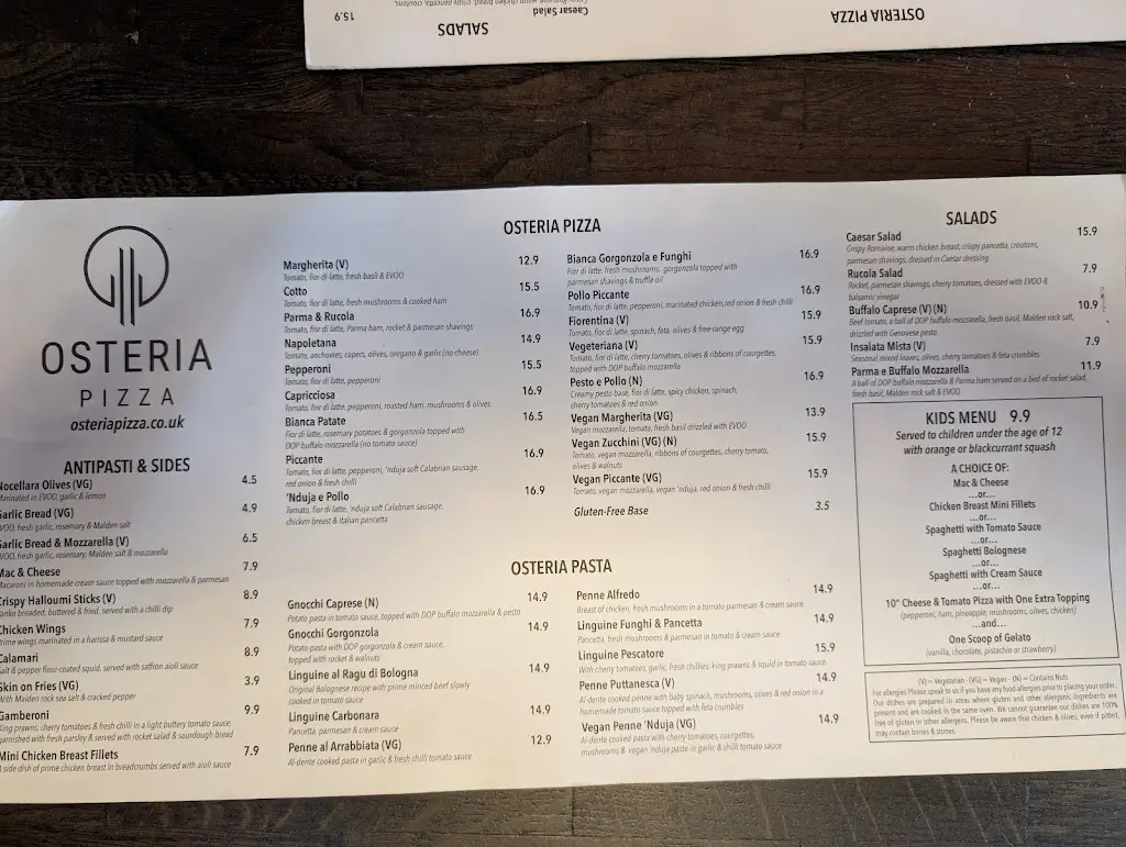 Menu_Osteria Pizza_Royal Tunbridge Wells_imagen_3