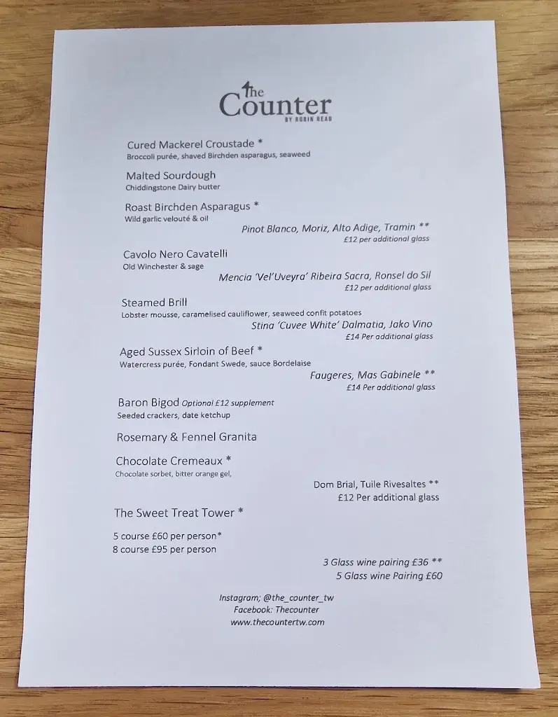 Menu_The Counter by Robin Read_Rusthall_image_1