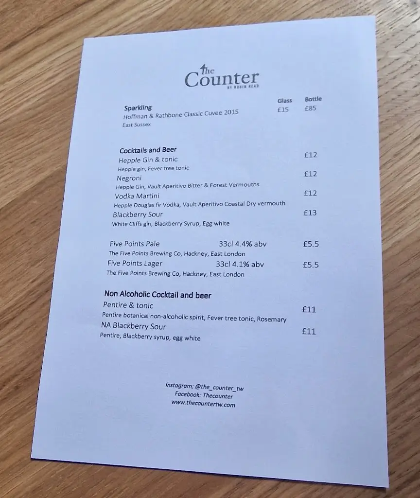 Menu_The Counter by Robin Read_Rusthall_image_2