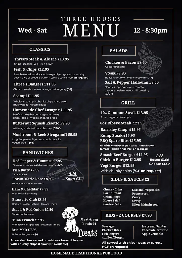 Menu_The Three Houses_Ryhill_image_1