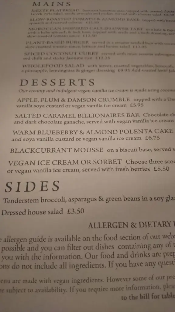 Menu_Castle Barnsley Rd Wakefield_Ryhill_immagine_3