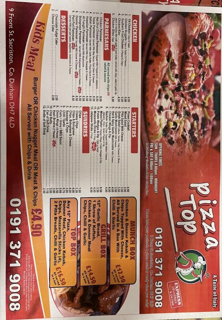 Menu_Pizza Top_Sacriston_image_2