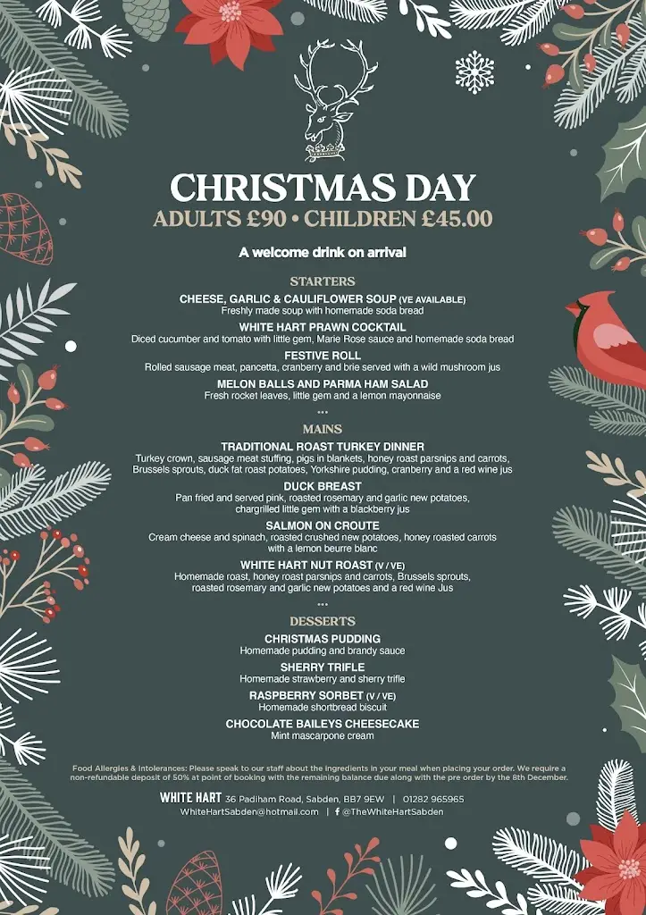 Menu_The White Hart_Sabden_image_1