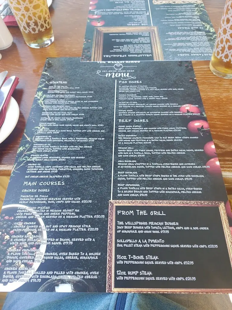 Menu_The Wellsprings - Spanish & Mexican Restaurant_Sabden_image_1