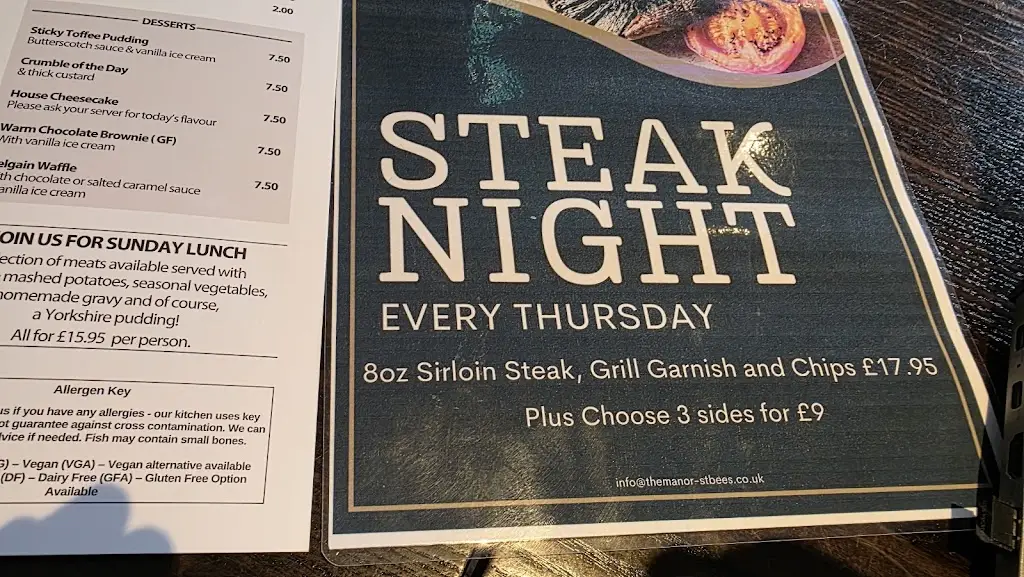 Menu_The Manor Inn, St Bees_Saint Bees_image_2