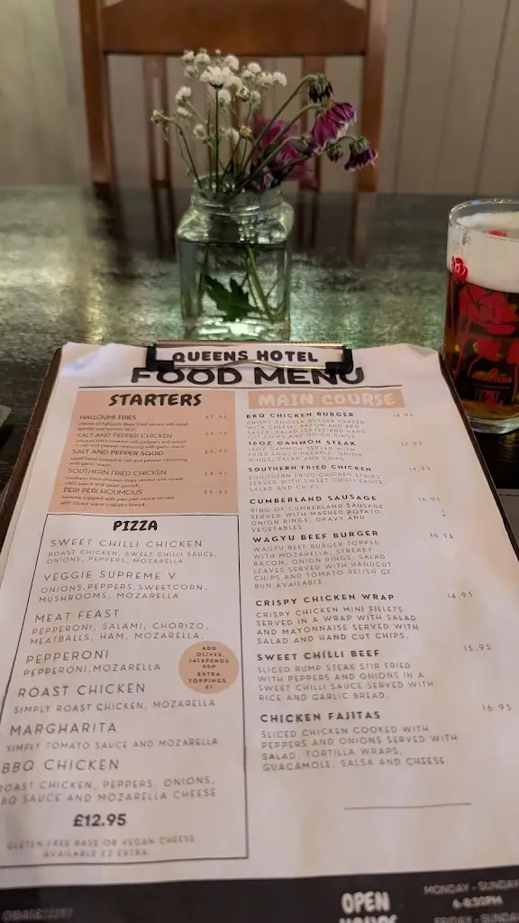 Menu_The Queens_Saint Bees_image_2