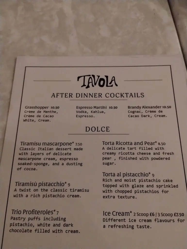 Menu_Tavola Italian Restaurant Leamington Spa_Royal Leamington Spa_image_4