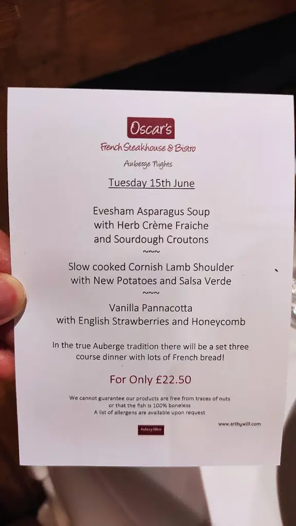 Menu_Oscars French Steakhouse and Bistro_Royal Leamington Spa_image_4