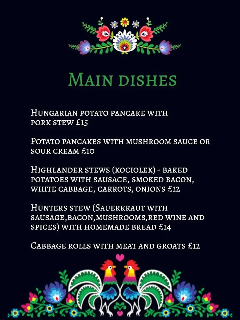 Menu_Folklore House Restaurant_Royal Leamington Spa_image_1