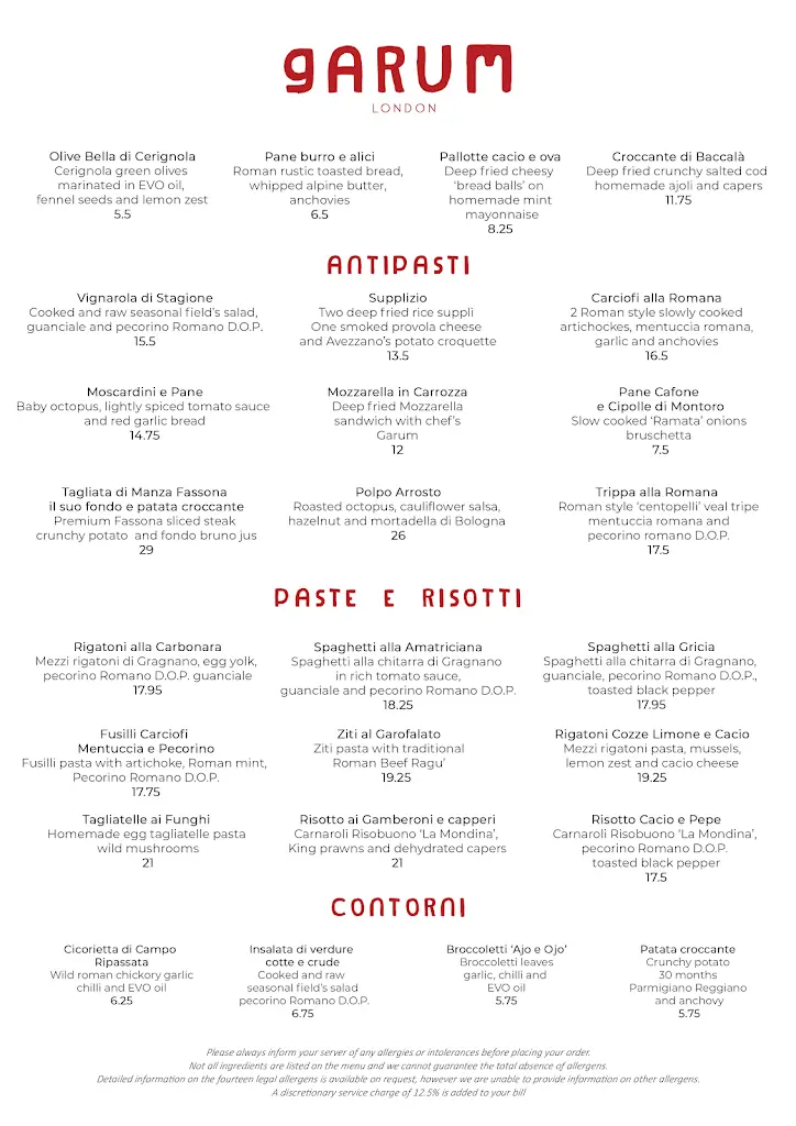 Menu_Garum | Italian (Roman) Restaurant Bayswater_Bayswater_image_1