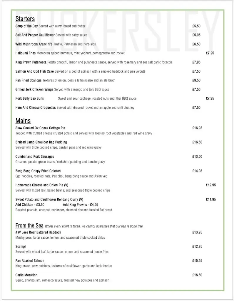 Menu_Puckersley Inn_Royton_image_1