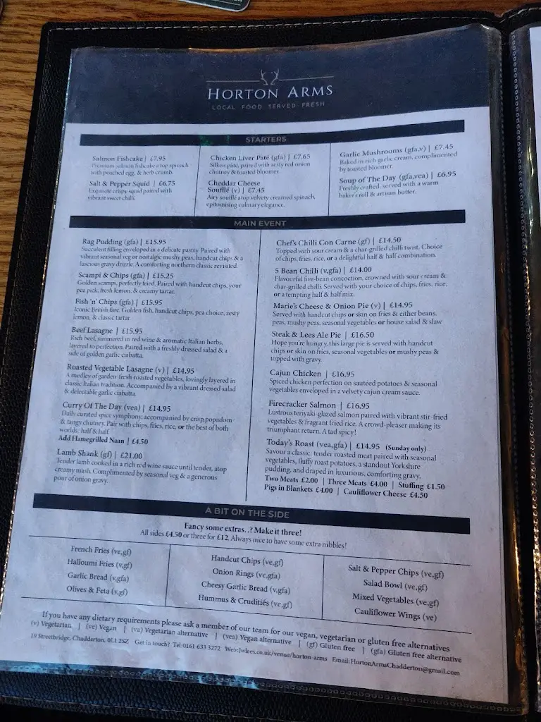 Menu_The Horton Arms_Royton_image_1