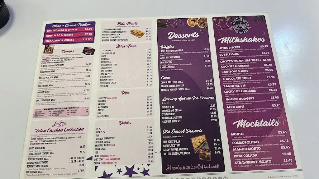 Menu_Luckys Diner_Royton_image_2
