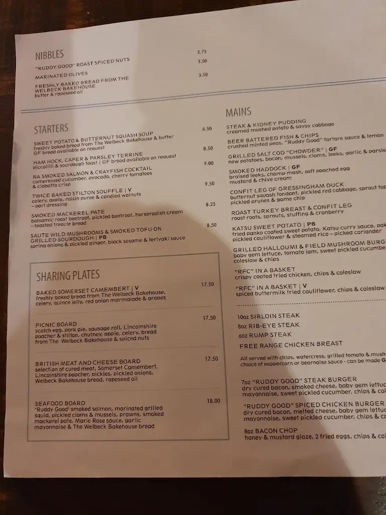 Menu_The Ruddington Arms_Ruddington_image_1