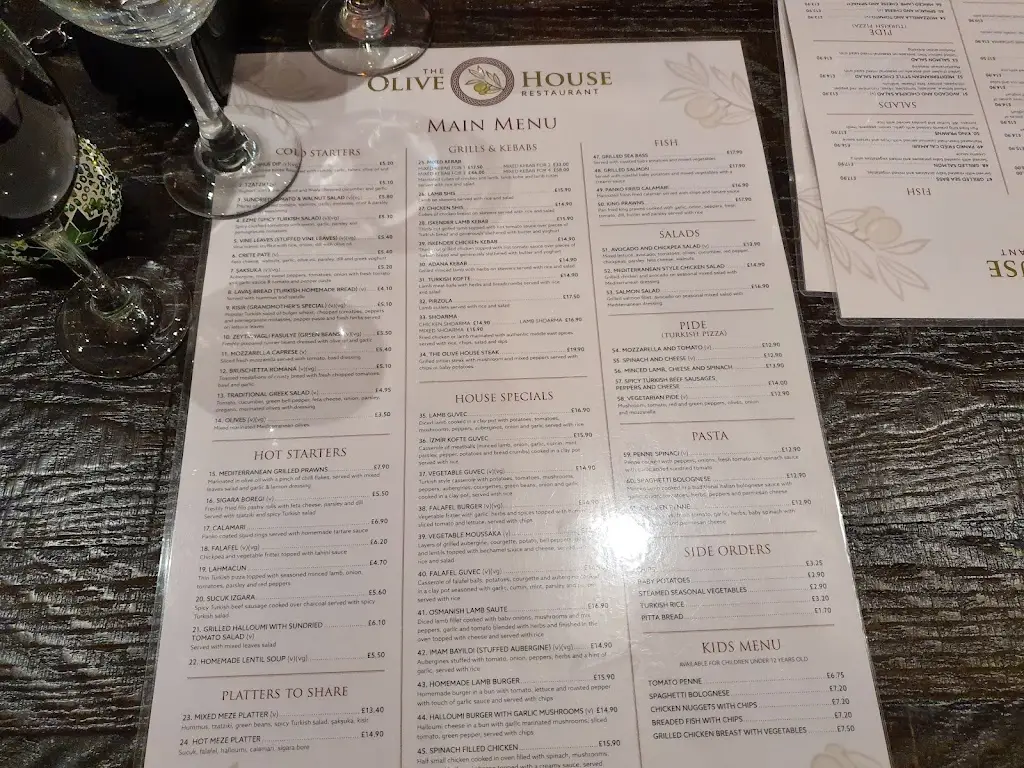 Menu_The Olive House_Basingstoke_image_3