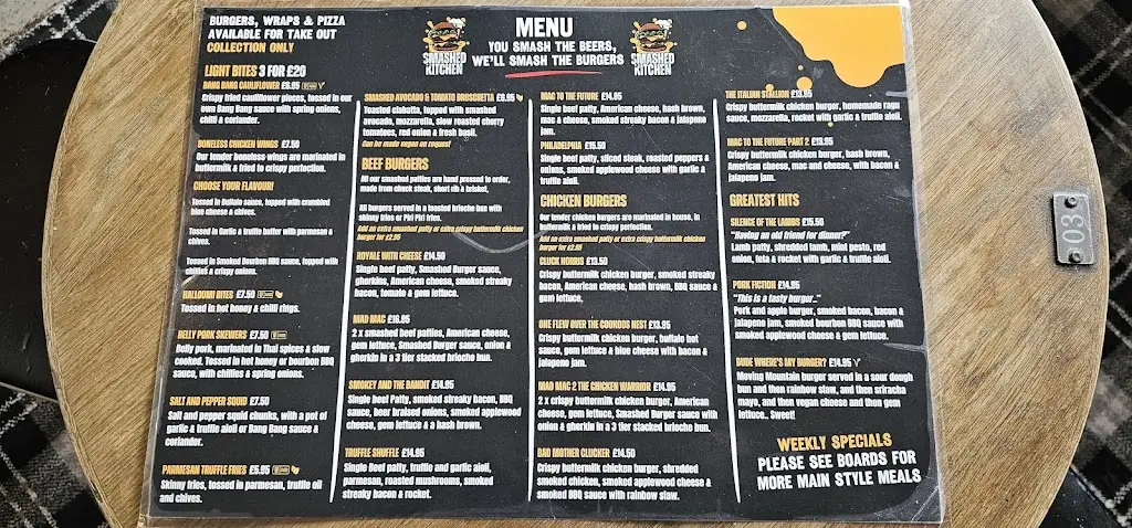 Menu_The Frame Breakers_Ruddington_image_2