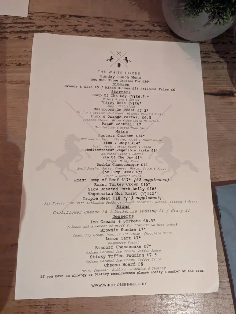 Menu_White Horse Inn_Ruddington_image_2