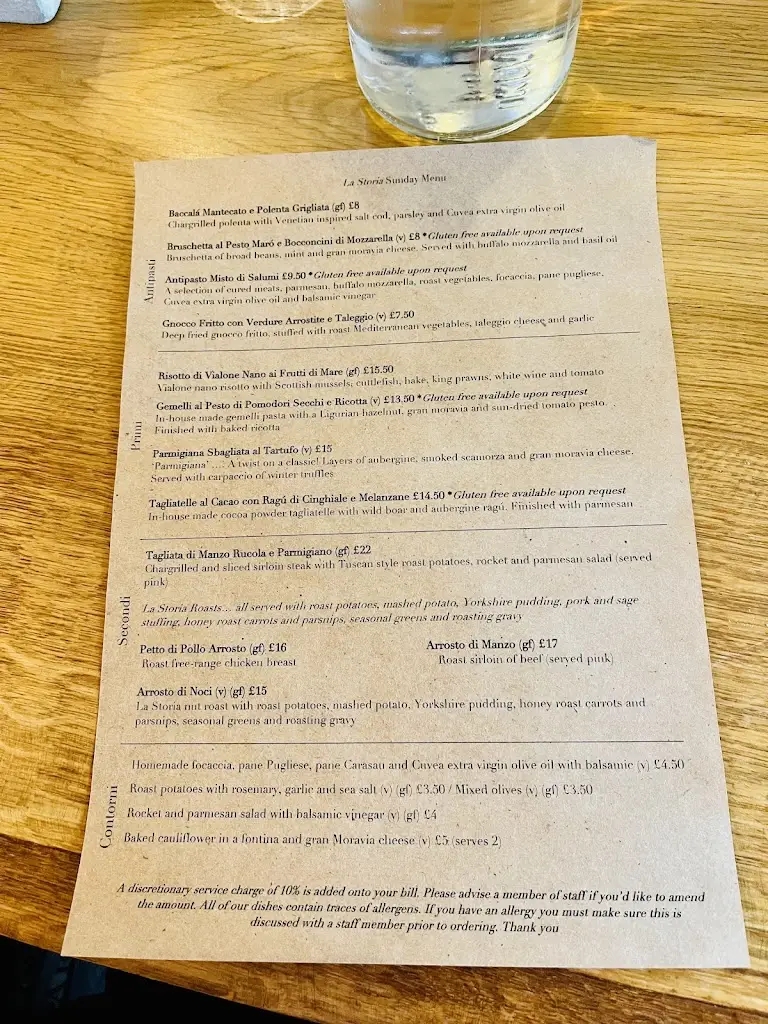 Menu_La Storia_Ruddington_image_1