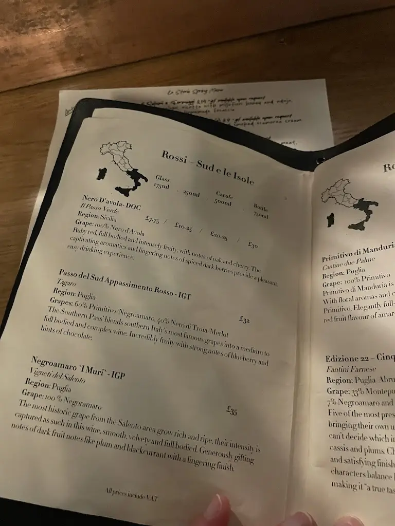 Menu_La Storia_Ruddington_image_2