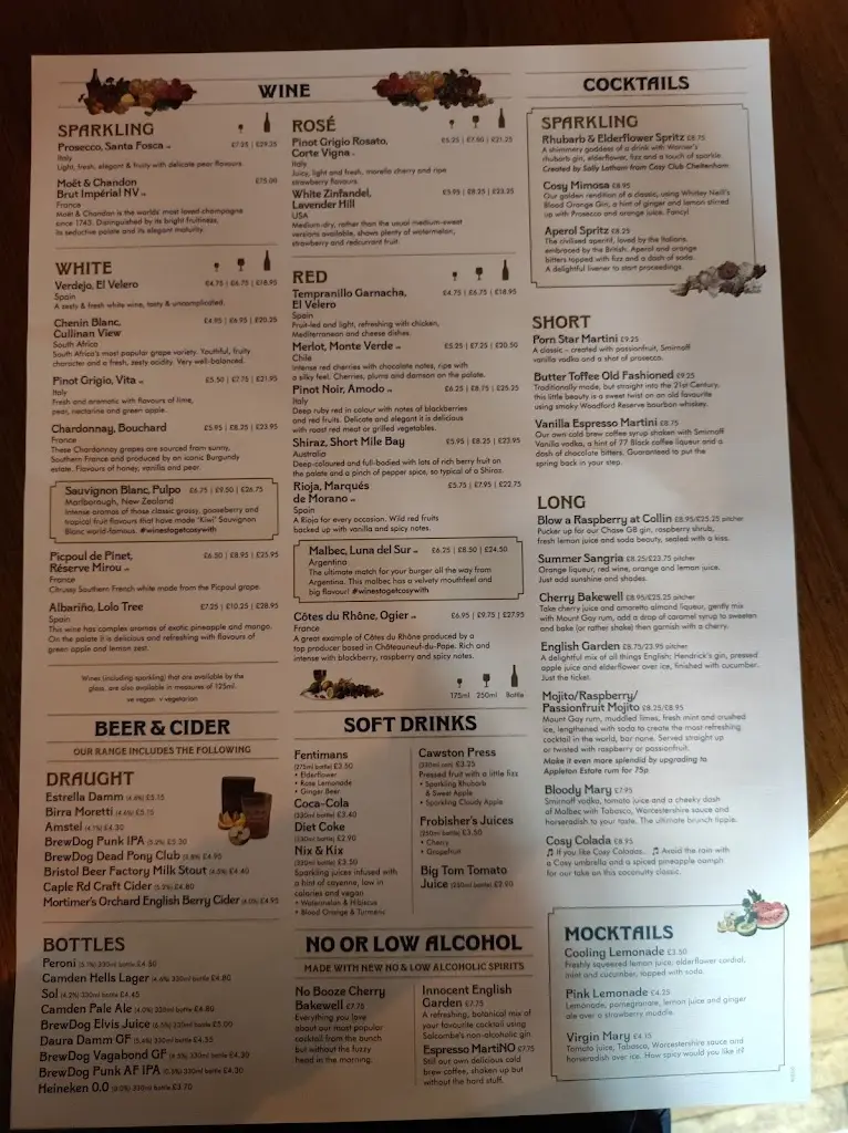 Menu_Cosy Club_Basingstoke_immagine_2